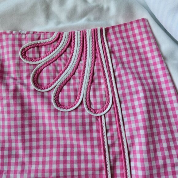 Lilly Pulitzer Pink & White Gingham Skirt - Picture 5 of 7
